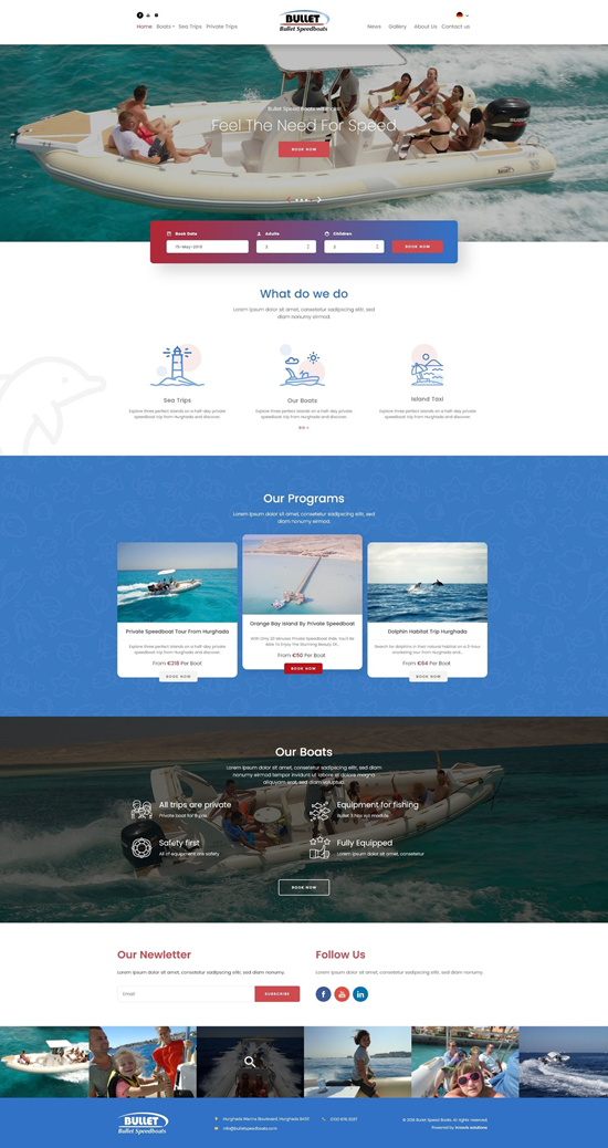 Bullet Speedboats Website