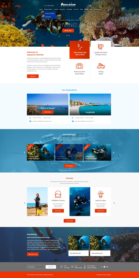 Aquarium Red Sea Website