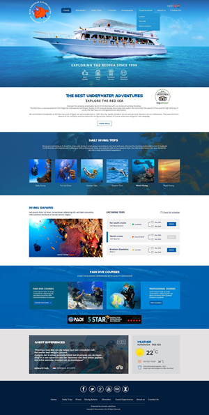 Blue Paradise Diving Center Website